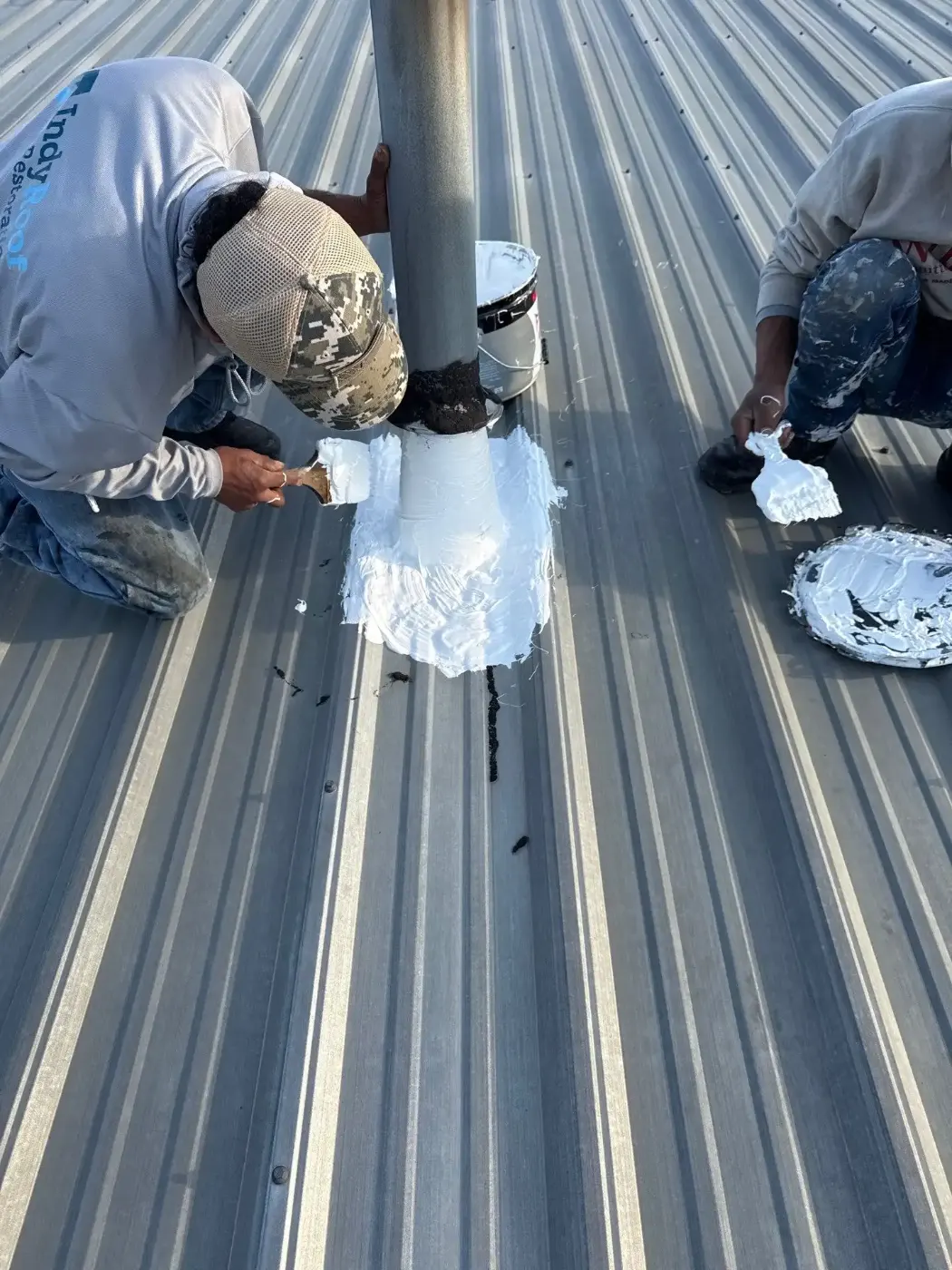 Commercial roof inspection documented in Pebble Brook